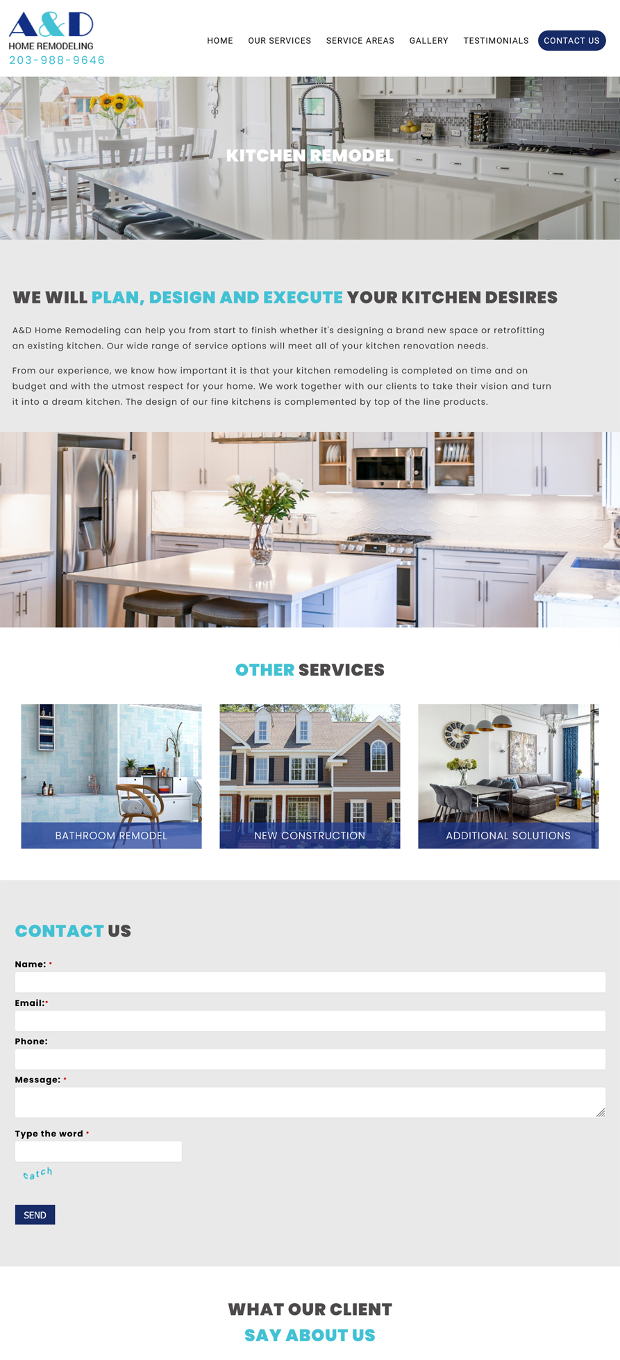 A&D Home Remodeling | Web Design NJ